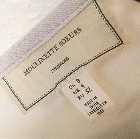 Moulinette Soeurs Embroidered Medallion Black and Cream Beaded Maxi Dress Sz 0 - Picture 8 of 8